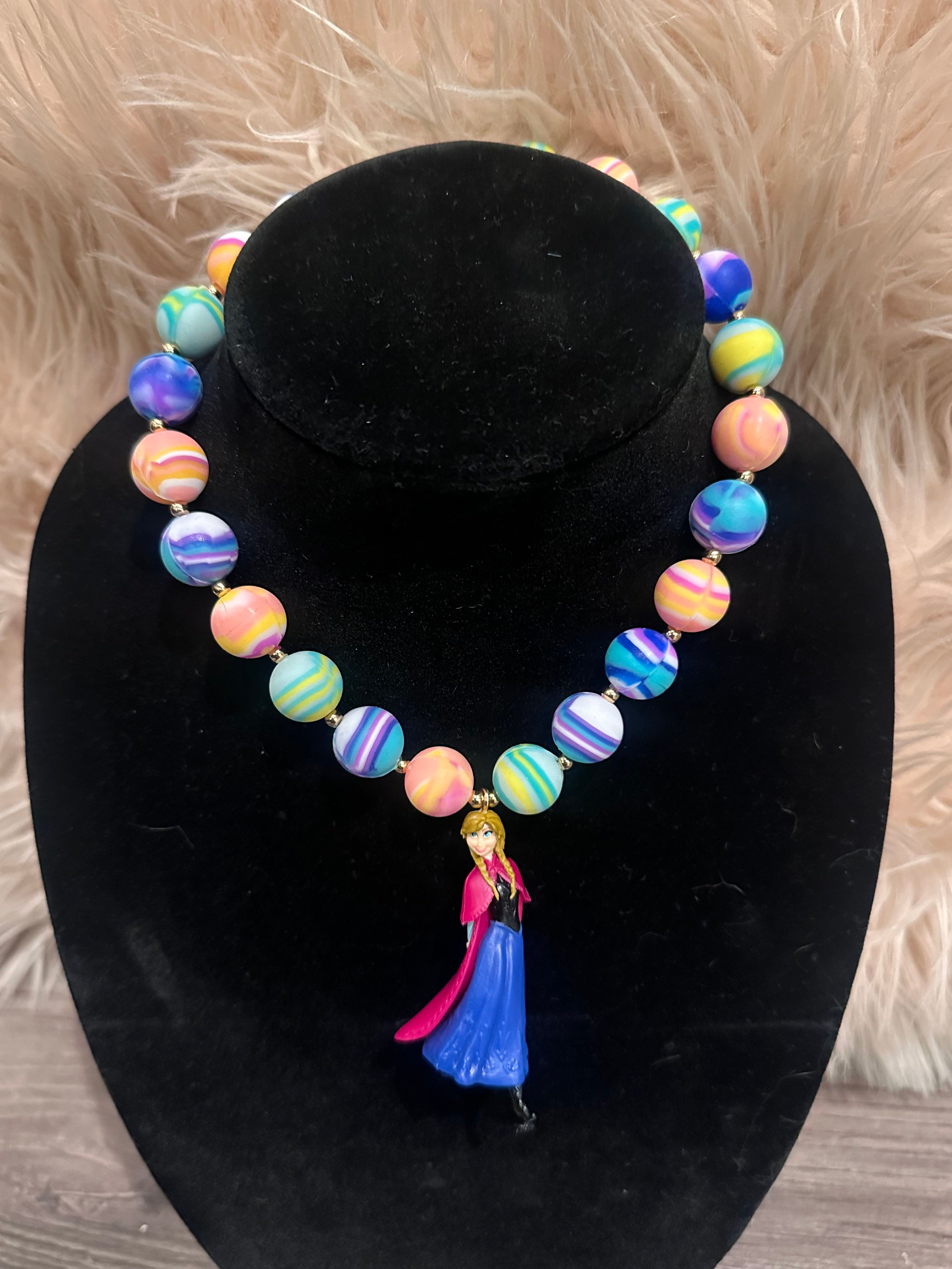 Frozen Anna Princess Disney Girls Chunky Bubblegum Necklace