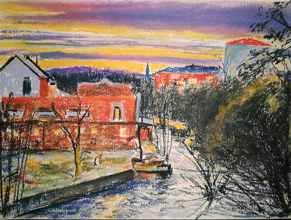 Along the river, print