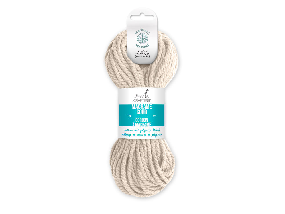 Macrame rope 25 yards x 4 mm - Ecru