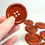 Thumbnail: Lot of 10 buttons 3.5 cm #496