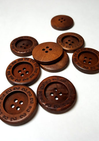 Thumbnail: Pack of 10 buttons 2.5 cm # BA06