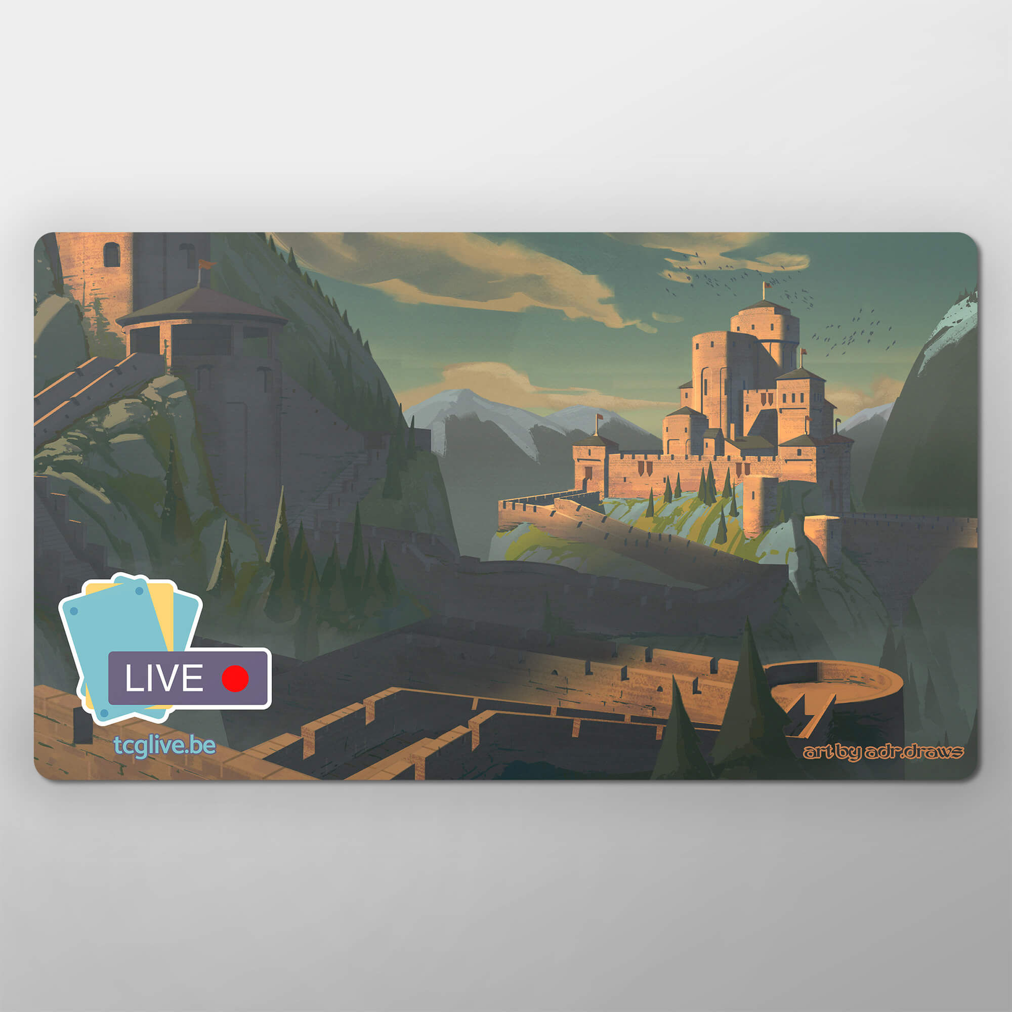 Playmat - Castle at golden hour