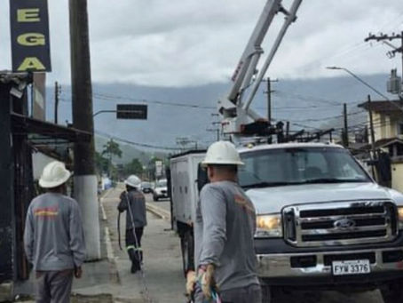 Prefeitura inicia modernização da iluminação pública no Parque dos Ministérios em Ubatuba