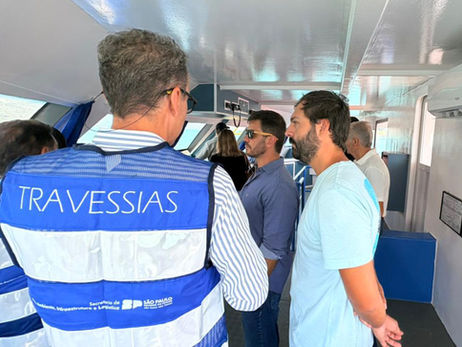 João Pedro Reale Colucci destaca entrega de lancha reformada e avanço histórico com dragagem na travessia Ilhabela–São Sebastião