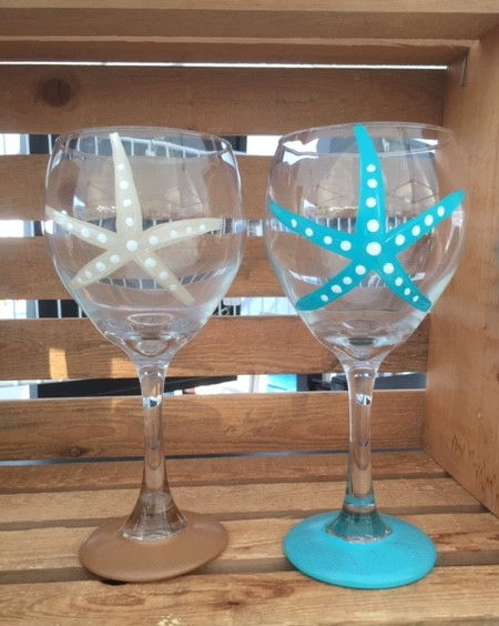Starfish & Sandollar Wine Glass @ Martin Luther Chapel