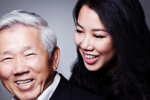 Thao Vanessa Tran and her smiling father.