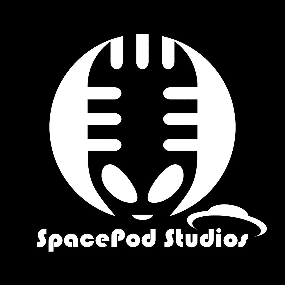 Spacepod logo black background