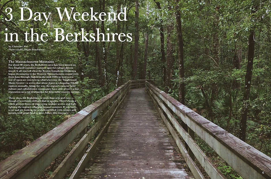 S'More Magazine Article Cover, 3 Day Weekend in the Berkshires
