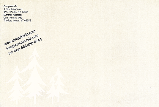 Camp Akeela Brochure Back Cover
