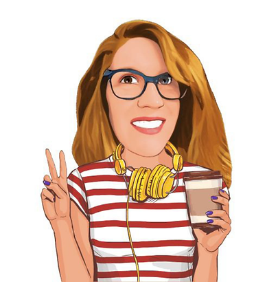 Cartoon portrait of Jill Baker