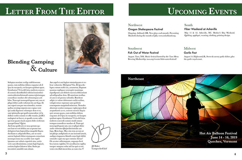 S'More Magazine Letter From The Editor & Upcoming Events
