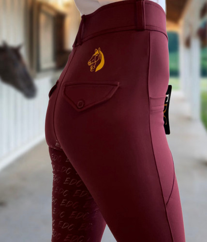 Pantalon D'équitation D'hiver Femme Polartec - Taille M, Bordeaux, Polaire, Occasion
