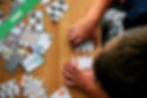 A child playing with a puzzle on a table
