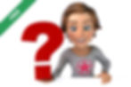 A person holding a question mark sign