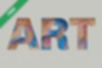 A large letter P made from blue and brown shapes