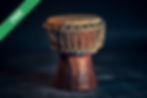 A brown djembe drum