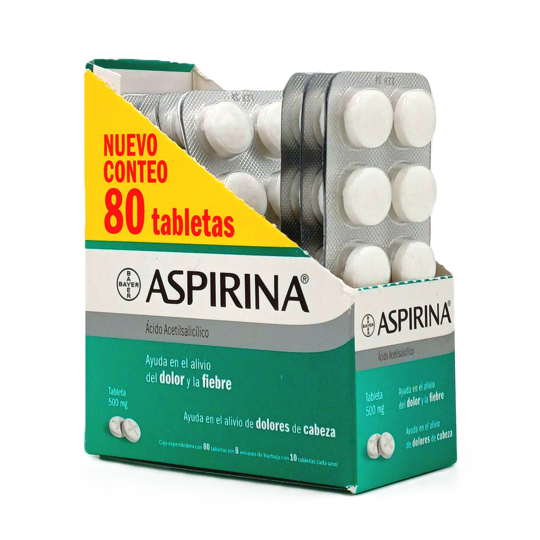 ASPIRINA 500MG C/80 TABS.