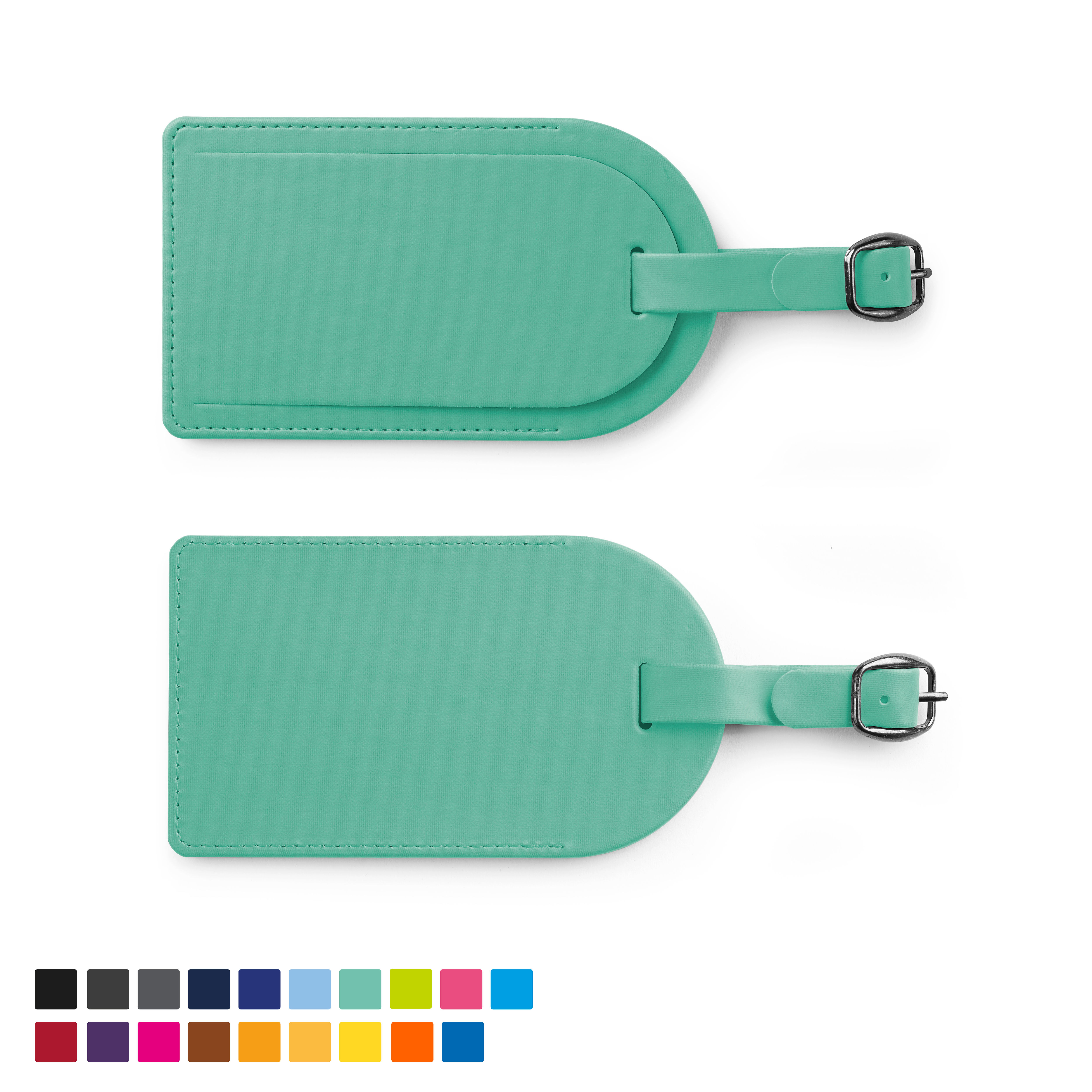 Large Luggage Tag with Security Flap in Soft Touch Vegan Torino PU.
