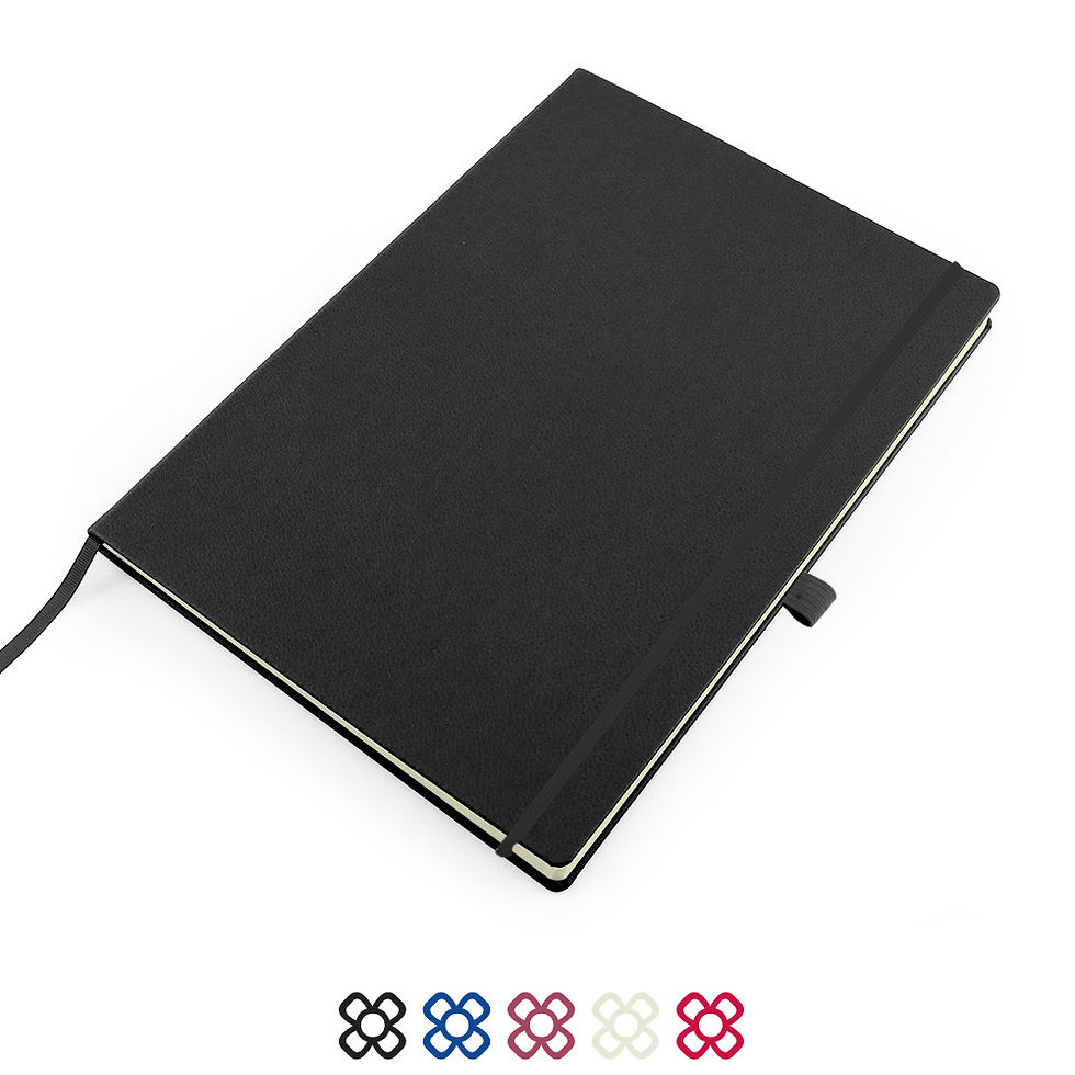 Deluxe Mix & Match A4 Recycled Como Casebound Notebook with 5 cover colours & th