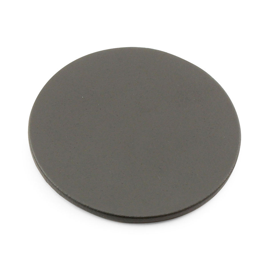 Recycled ELeather Round Stitched Coaster, made in the UK in a choice of 8 colour