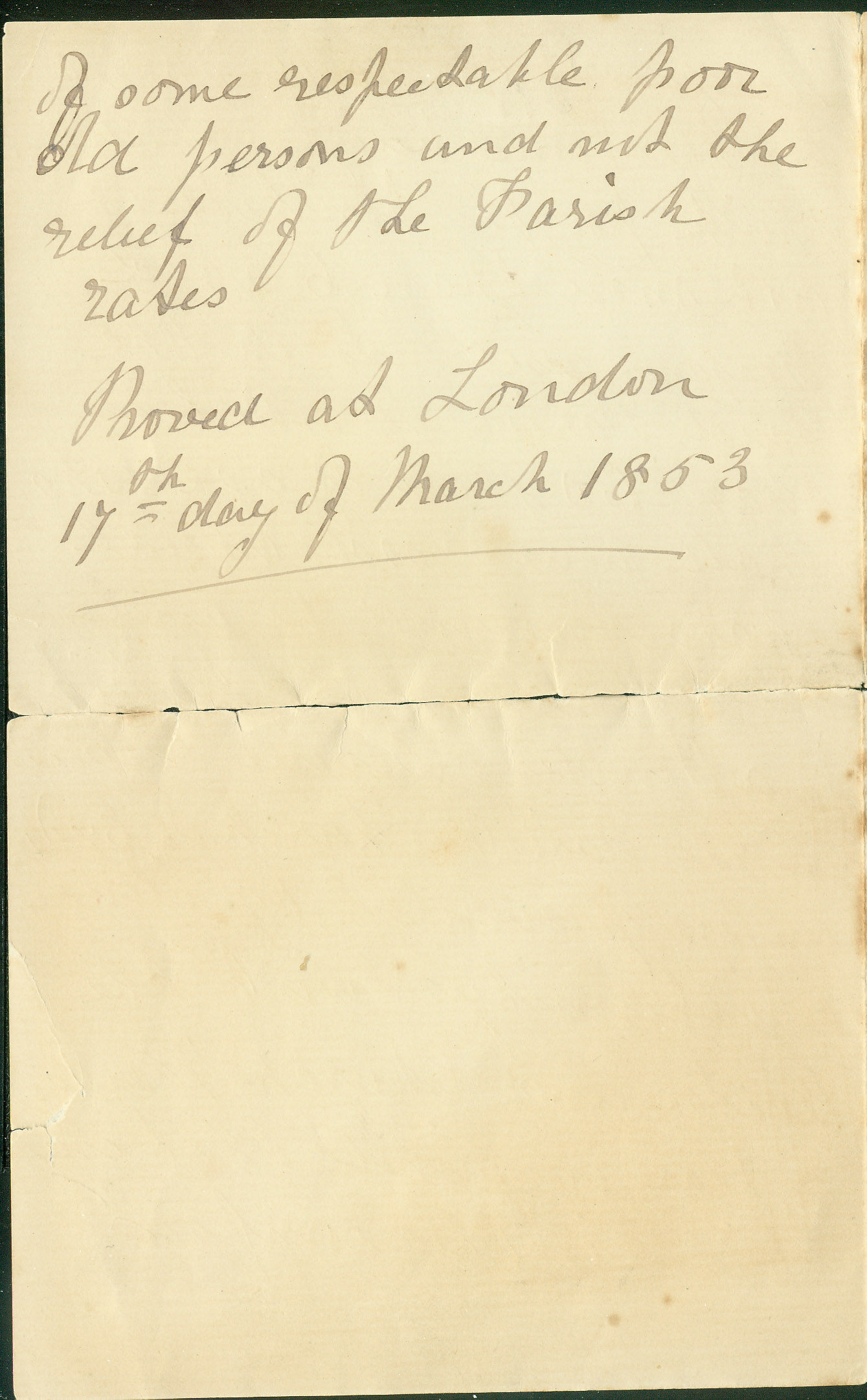 Extract of will of Rev F. C. Clarke, Last Page