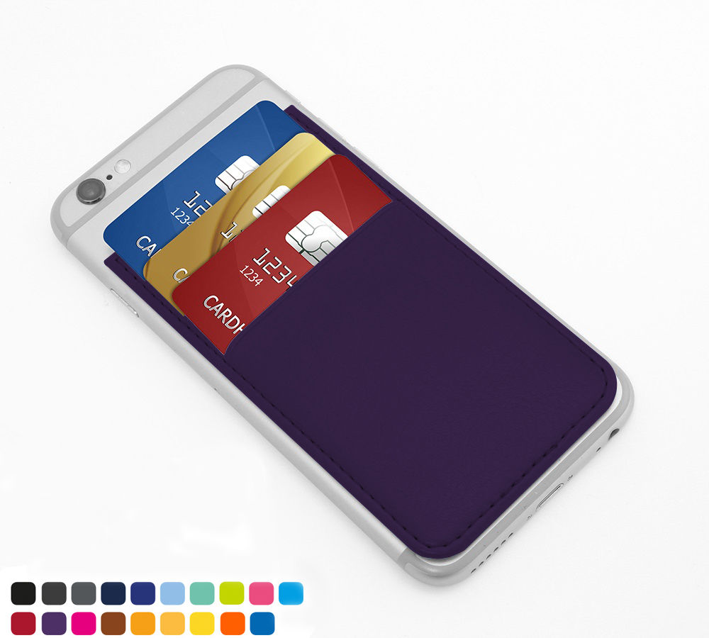 Card Case for a Smart Phone with Three Card Slots, in Soft Touch Vegan Torino PU