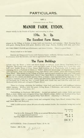 Catalogue, Sale of Eydon Estate 1925, Page 4