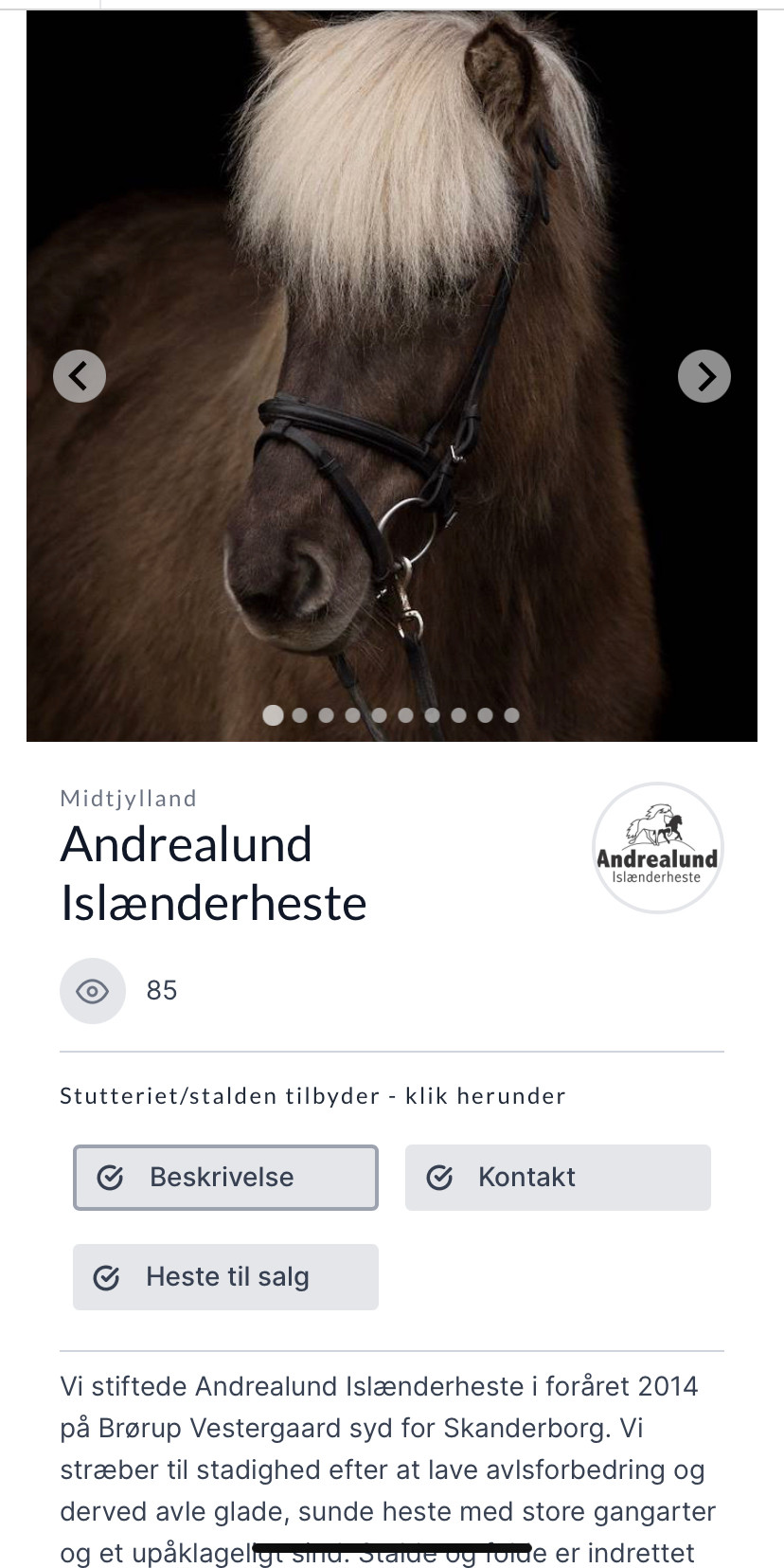 Stutteriprofil på Isfaxi.dk