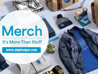 Business owner arranging custom branded merchandise