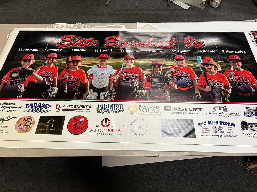 Custom printed sports banner