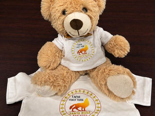 Teddy bear with custom printed t-shirt for Tachi Yokut Tribe in Lemoore CA