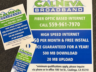 CalNeva custom printed fliers, yard signs, and door hangers to advertise in Kings County CA
