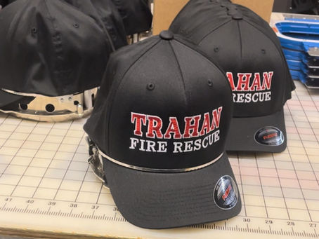 Trahan Fire embroidered hats