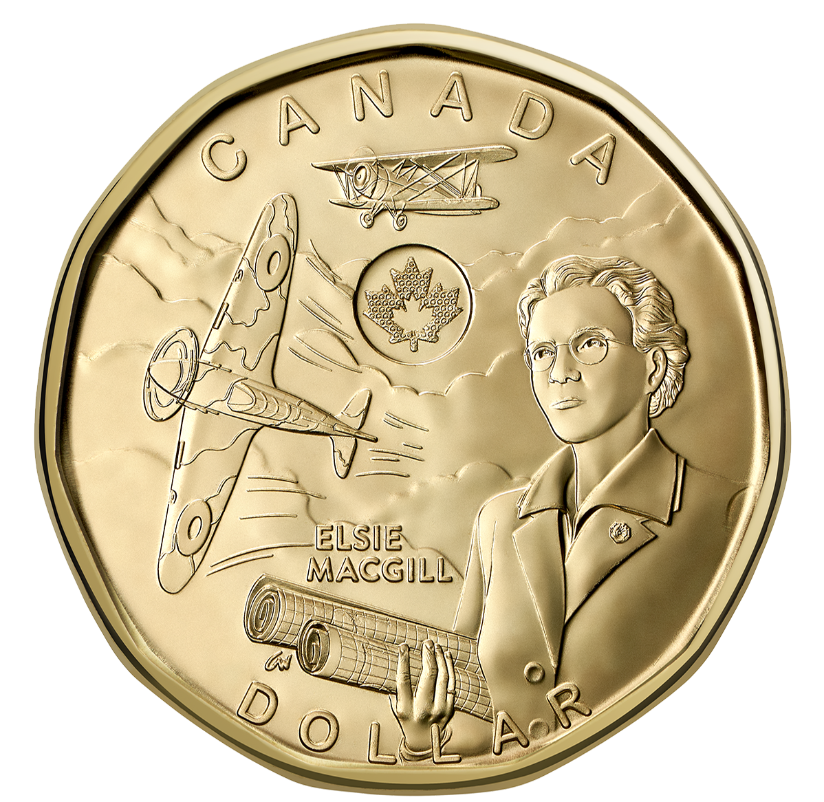 2023 $1 Honouring Elsie MacGill Non-Colourized