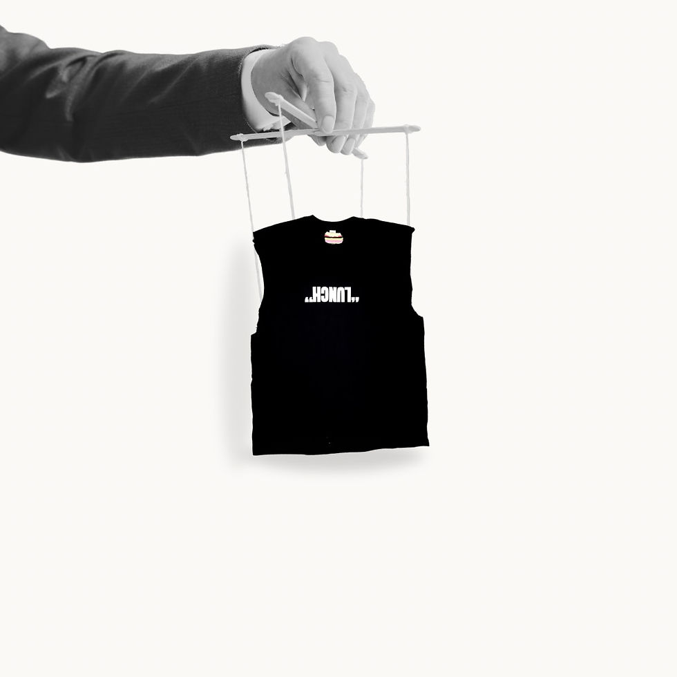 Sleeveless "LUNCH" Tee