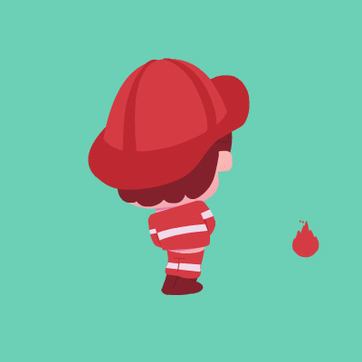2d flash animation fireman