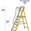 Thumbnail: Werner Megastep Fibreglass Wide Platform Stepladder 6 Tread