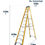Thumbnail: Werner Fibreglass Swingback Stepladder 12 Tread
