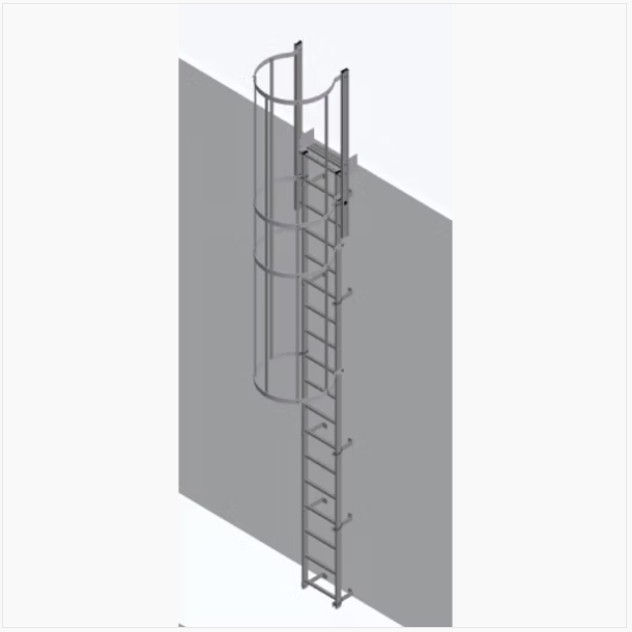 Hymer Roof Access Ladder 9.24m With Hoops And Exit Handrails