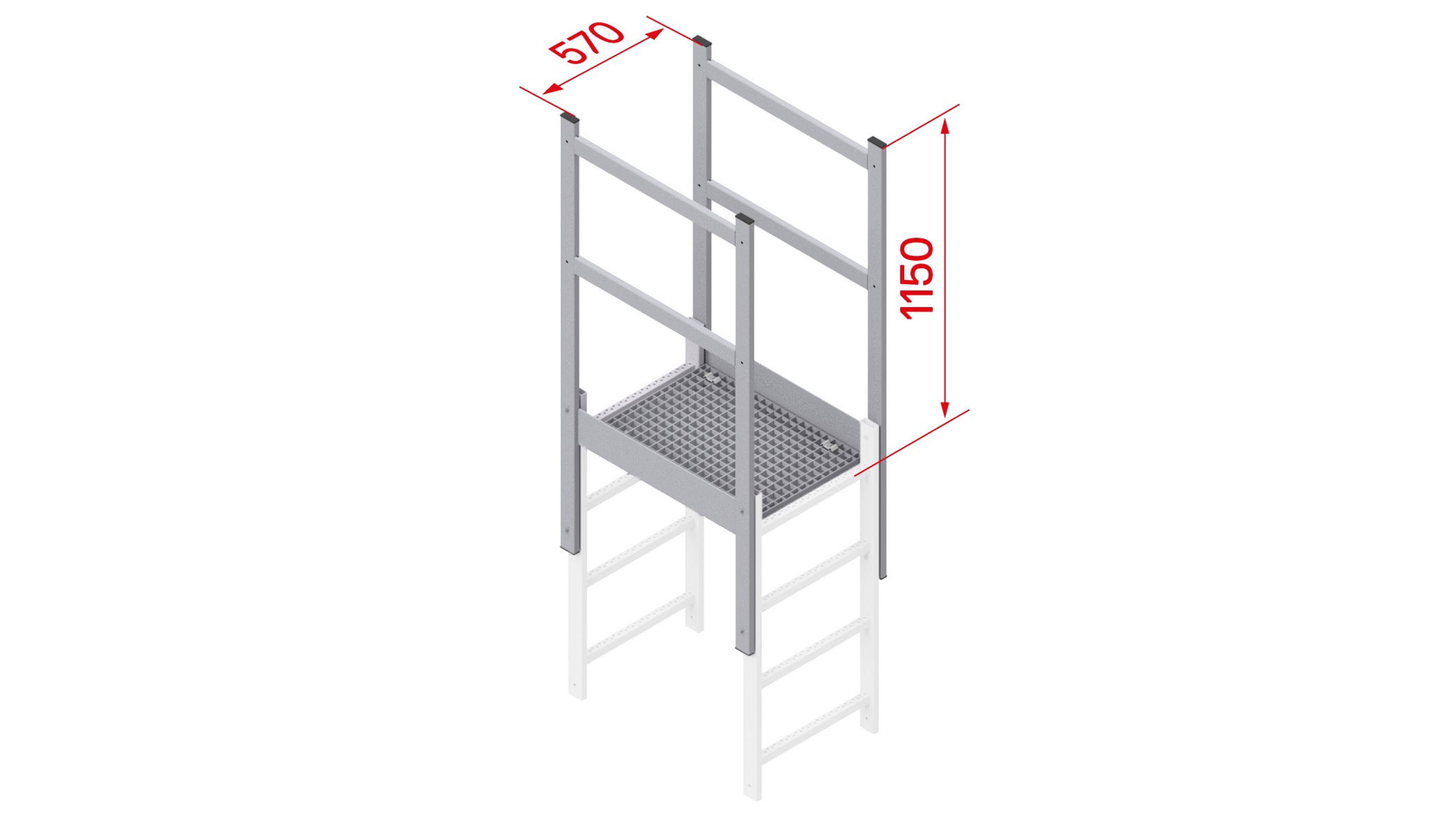 Hymer Galvanised Steel Exit With 800mm Crossover
