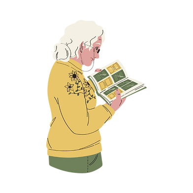woman reading a book