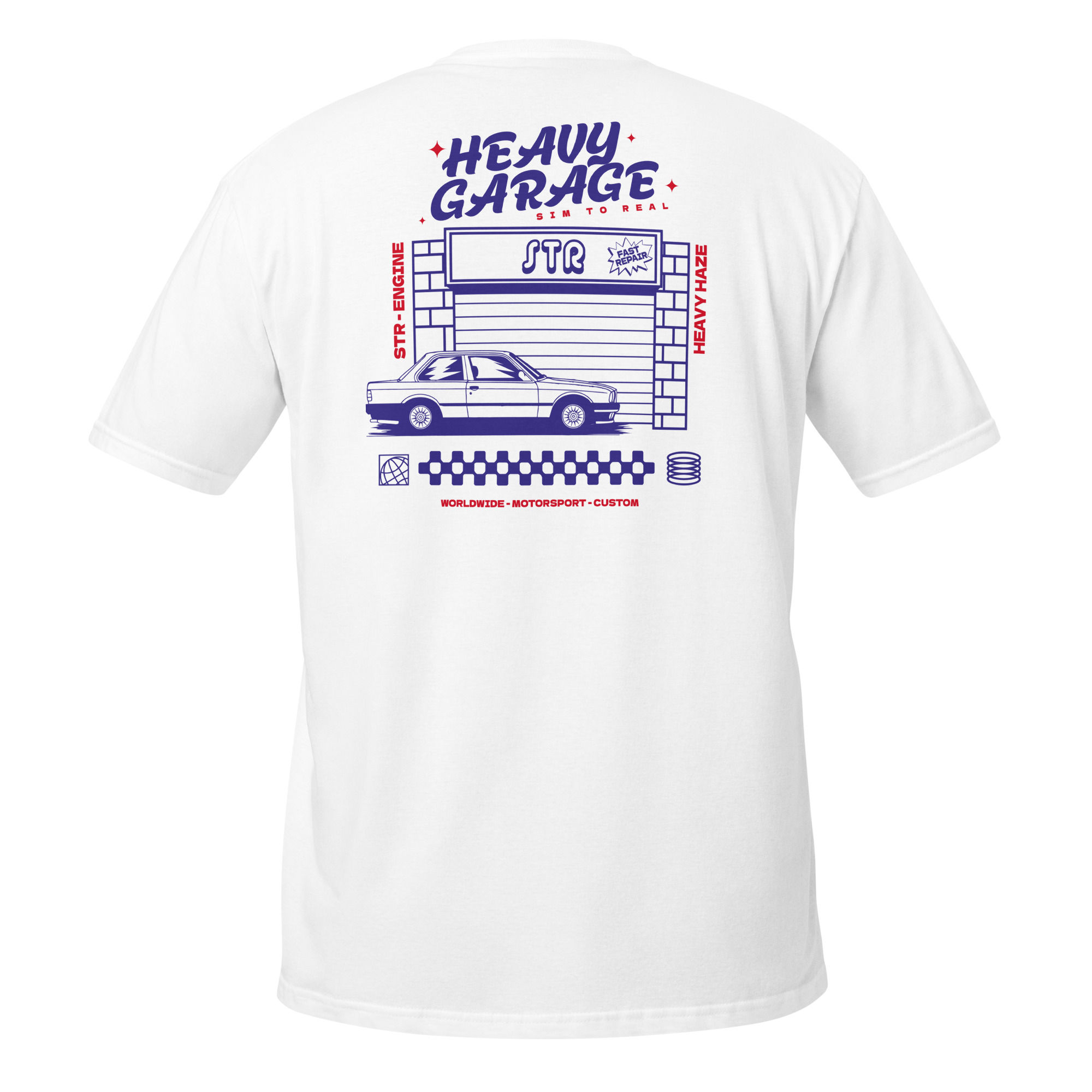 Tshirt blanc Heavy haze garage Bmw str retro