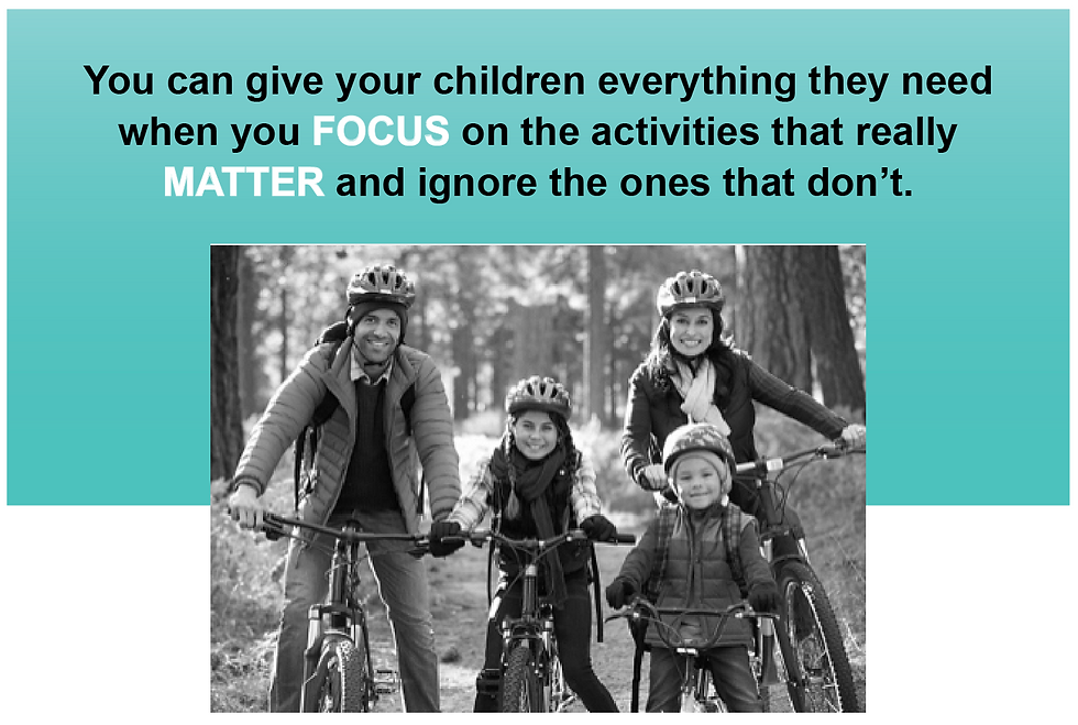 Family Fun activity: riding bikes together