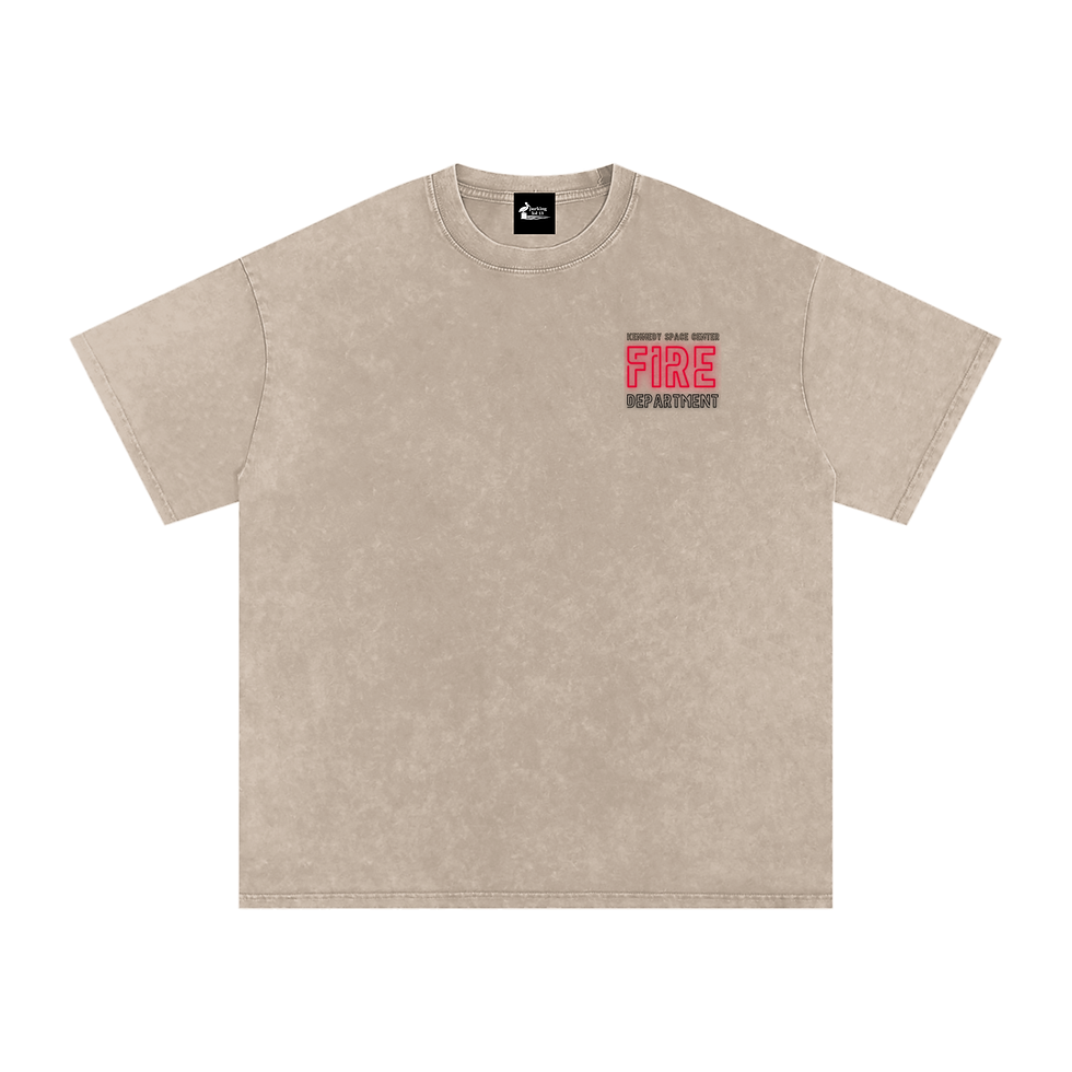 Thumbnail: Fire - KSCFR Tortoise - Snow Washed Oversized Cotton T-Shirt