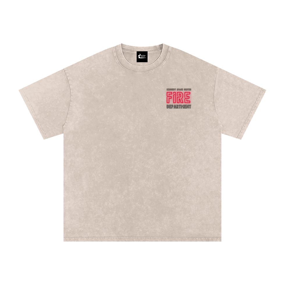 Thumbnail: Fire - KSCFR Tortoise - Snow Washed Oversized Cotton T-Shirt