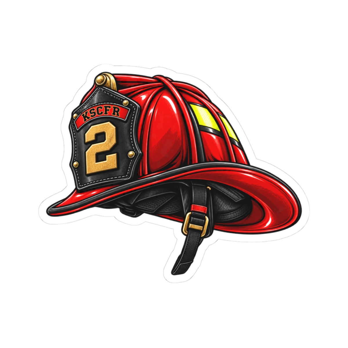 Fire - Station 2 Helmet Sticker — Fireman Firefighter Kiss-Cut Decal