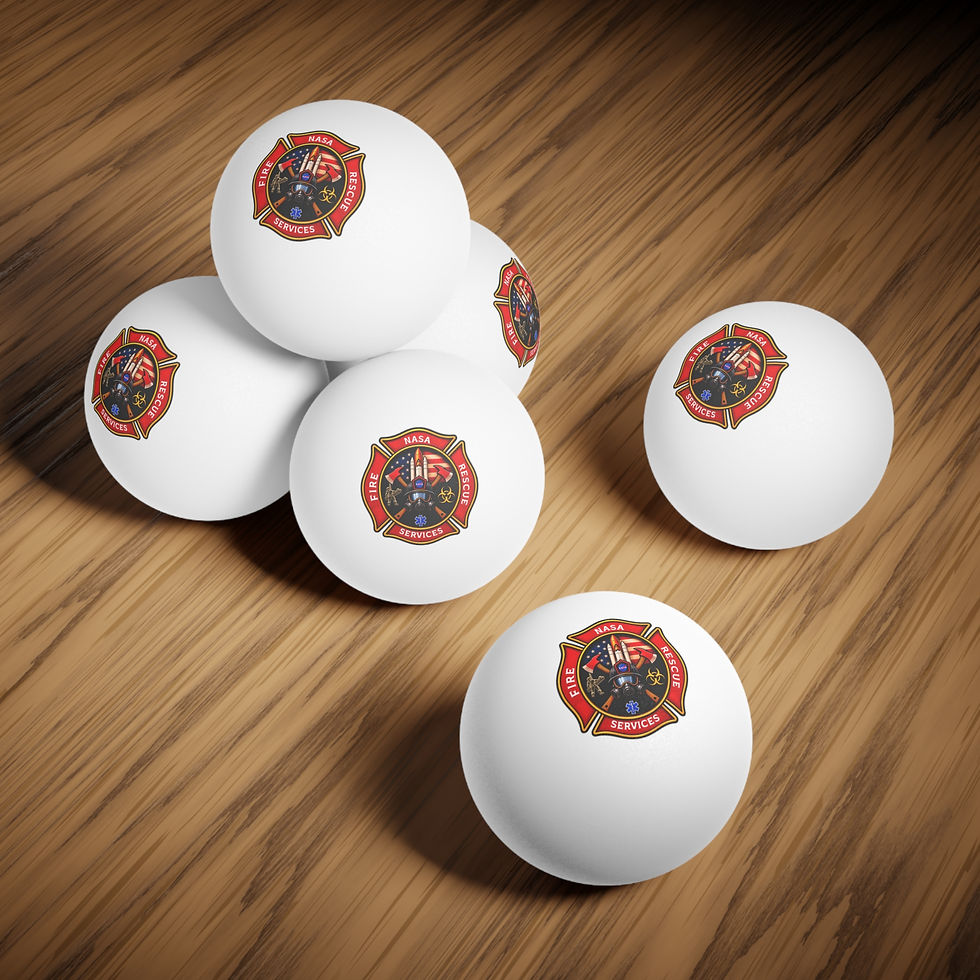 Thumbnail: Fire - Firefighter Shuttle - Ping Pong Balls – 6-Pack Table Tennis Set