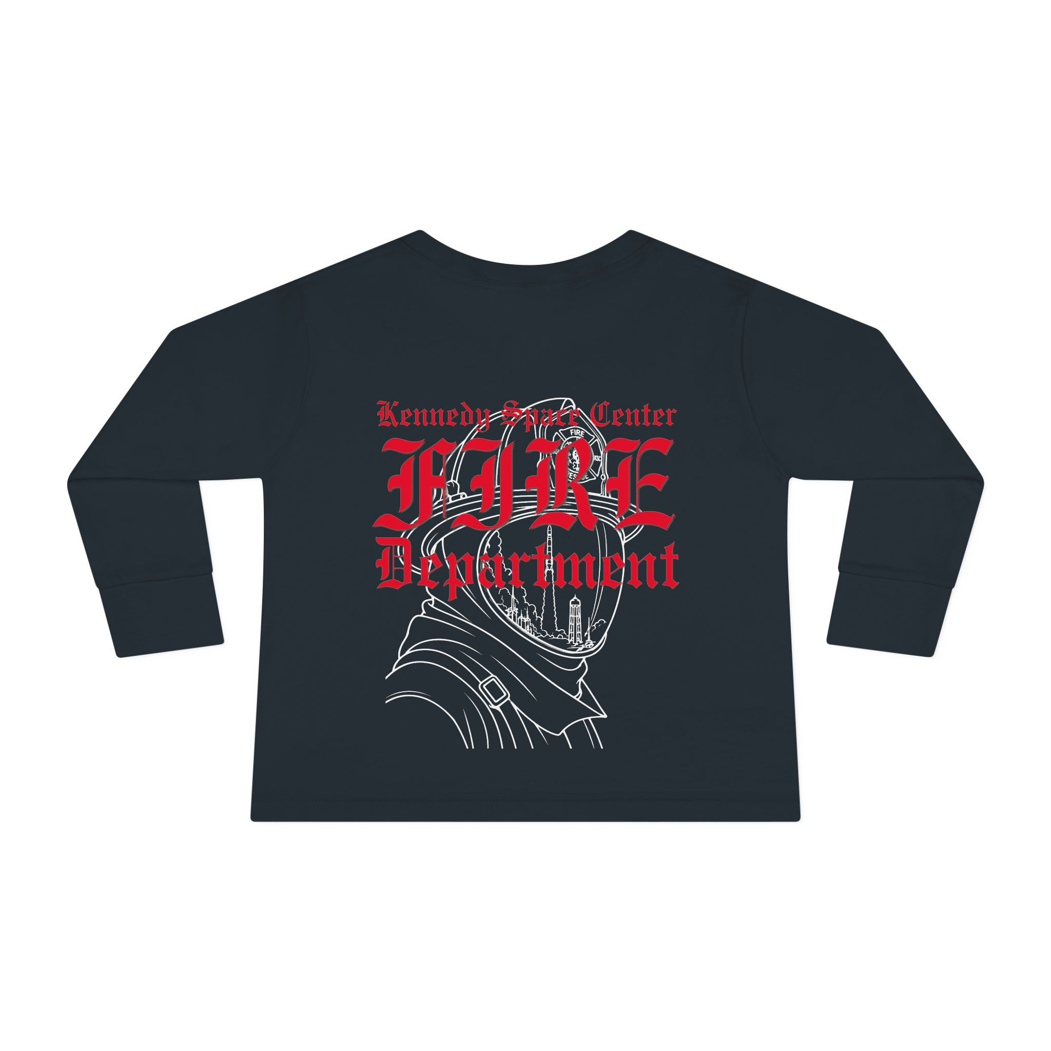 Fire - Toddler Long Sleeve Tee — Firefighter Badge Kids Shirt