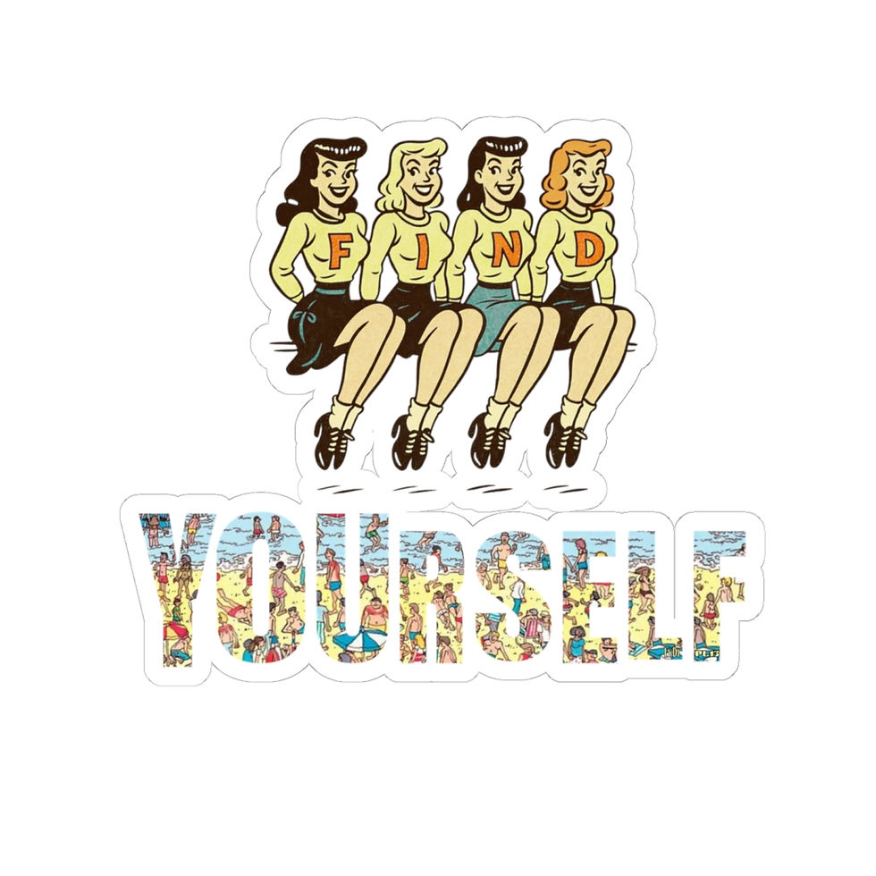 Thumbnail: THE LOT Originals - DECAL FIND YOURSELF — Kiss-Cut Sticker Vintage Decal