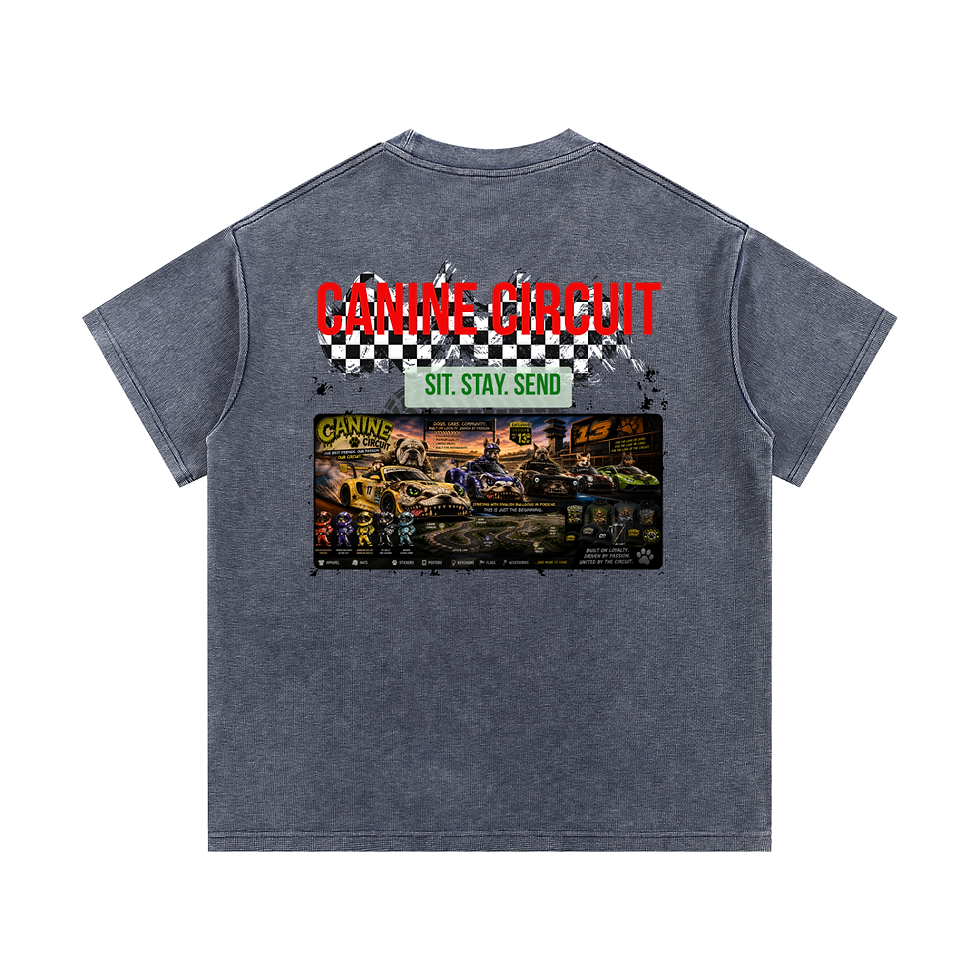 Thumbnail: Canine Circuit YFR - Mineral Wash Waffle Knit T-Shirt